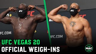 UFC Vegas 20: Jairzinho Rozenstruik vs. Ciryl Gane Official Weigh-Ins