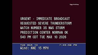 EAS | PDS Tornado Warning in NW Indiana (Two Large Tornados on the Ground!) | NOAA Weather Radio
