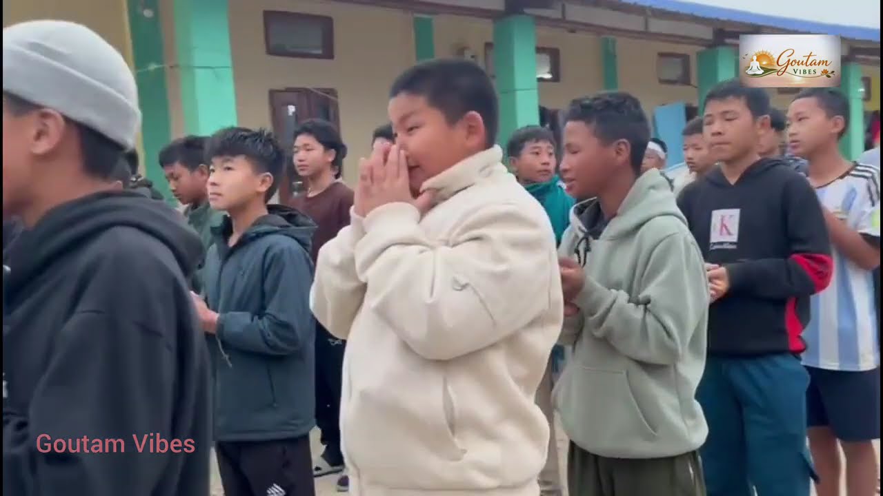 Students performing a Nyishi folk song for Nyokum Festival along with the State Song of A. P.