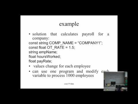 Data - Declaring Variables and Constants