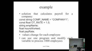 Data - Declaring Variables and Constants