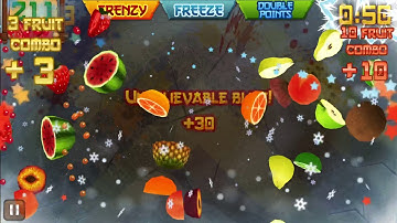 Fruit ninja over 2080 score ALLMOST 2000!!! And all three bananas