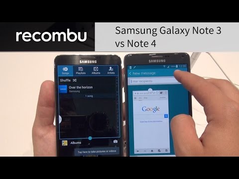 Samsung Galaxy Note 3 vs Samsung Galaxy Note 4 comparison