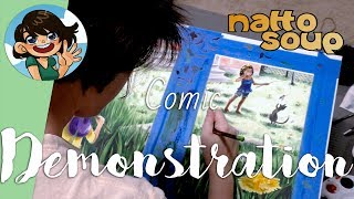 Painting Pages- Working on a Double Page Comic Spread