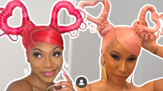 CARDI B & MEGAN THEE STALLION “WAP” CIRCLE LINK HAIR TUTORIAL W