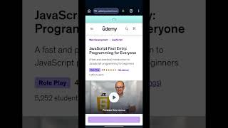 Udemy Premium Free JavaScript Fast Entry Everyone ⚡ #freecourse #javacertification #javafullcourse