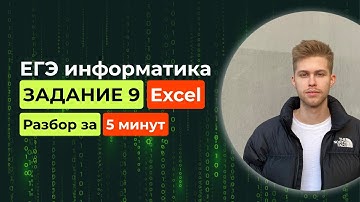 Задание 9. ЕГЭ Информатика 2026. Новый разбор за 5 минут! Excel таблицы, подсчёт вариантов