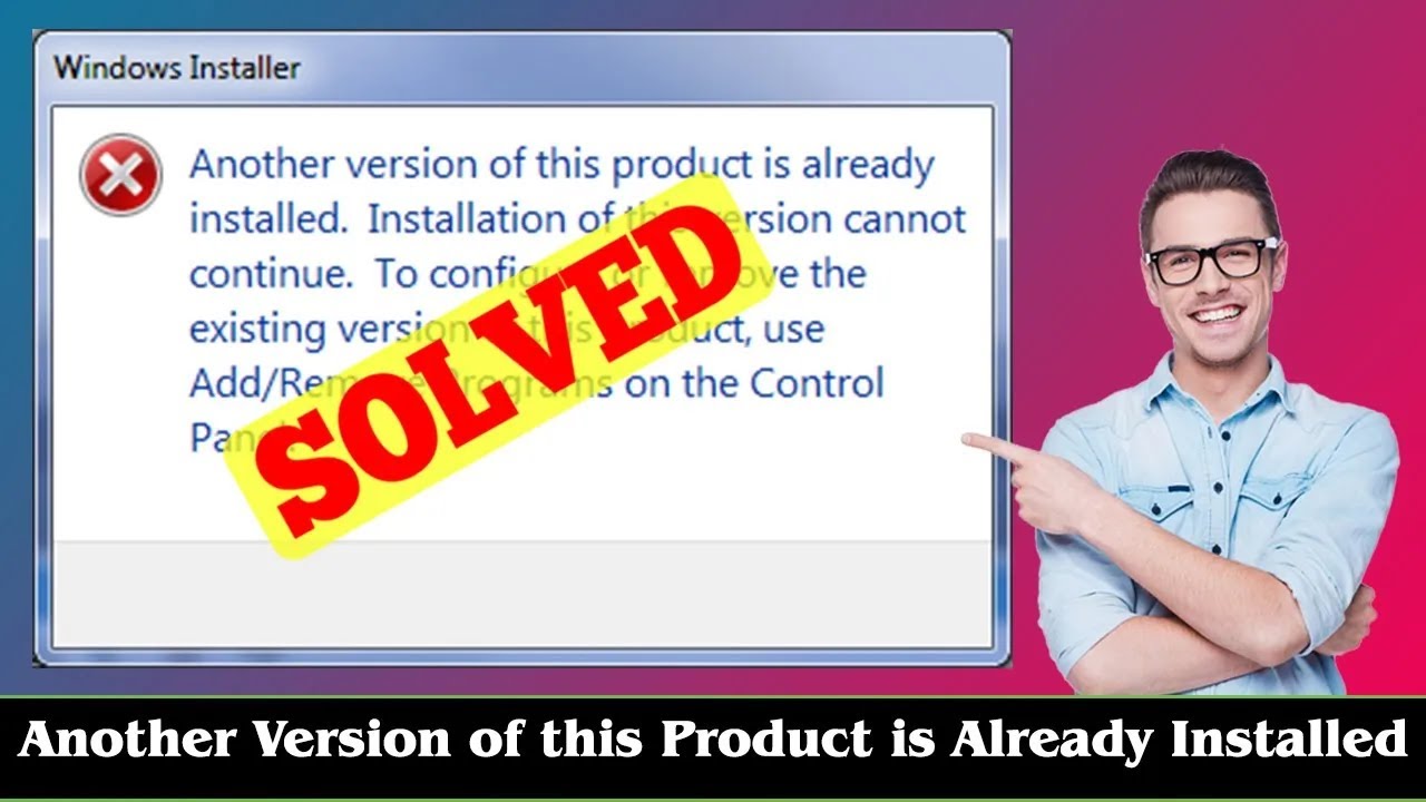 [FIXED] Another Version of this Product is Already Installed - YouTube