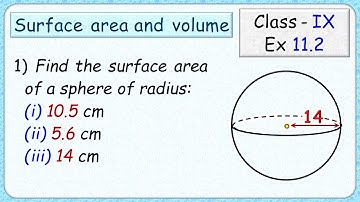 Ex:11.2 - Q.1) Find the surface area of a sphere of radius: (i) 10.5 cm  (ii) 5.6 cm  (iii) 14 cm