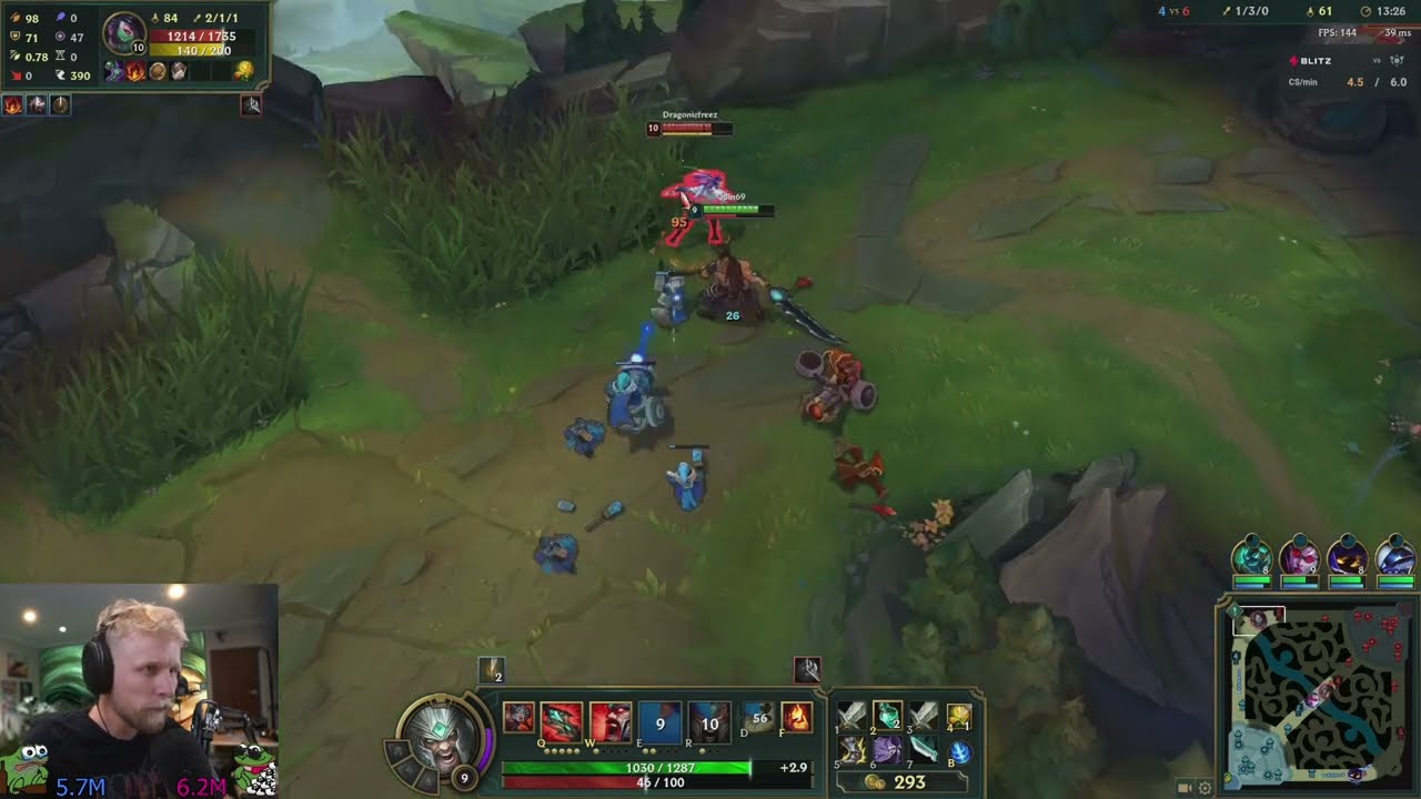 Quin69 rages dying top lane