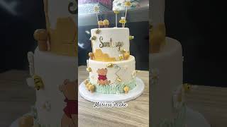 Winnie the Pooh baby shower. #myyoutuberecipe #cakeart #artmarissas #cakeshorts #fondantcake #cake