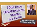 Trick 208 - Solve Linear Equation in One Variable in 3 Seconds