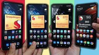 Snapdragon 860 vs 870 vs 888 vs 8 Gen. 1 | La COMPARATIVA definitiva sobre RENDIMIENTO