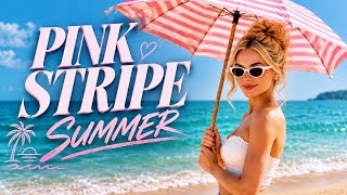 Pink Stripe Summer 🌸🏖️ | The Perfect Beach Day | AI Cinematic Short