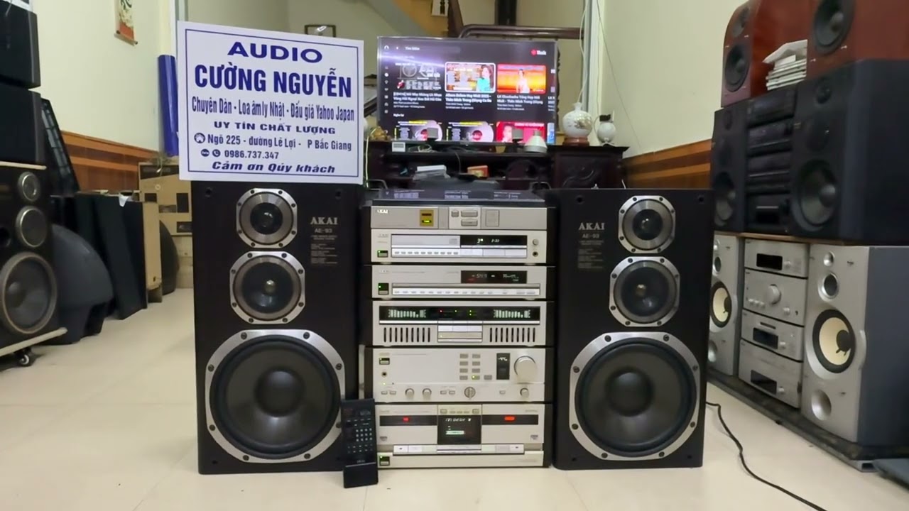 21/7 lên bộ dàn víp AKAI E93 đẹp như mới, chi tiết lh ĐT ZL 0986737347 Audio cường nguyễn bắc giang 