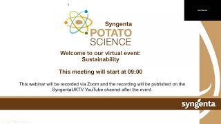 Syngenta Potato Science Webinar 2022 Sustainability
