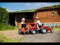 Falk - Red Massey Ferguson S8740 pedal tractor with trailer - 4010AB 4010AM