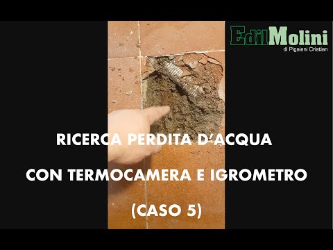 Ricerca perdita d'acqua con termocamera e igrometro (Caso 5)