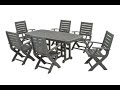 polywood pws151 1 gy signature 7 piece dining set in slate grey polywood pws151 1 gy signature 7 piece dining set in slate grey