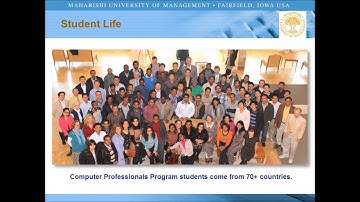 Slideshow: MS in Computer Science with Paid Internship at Maharishi University of Management USA