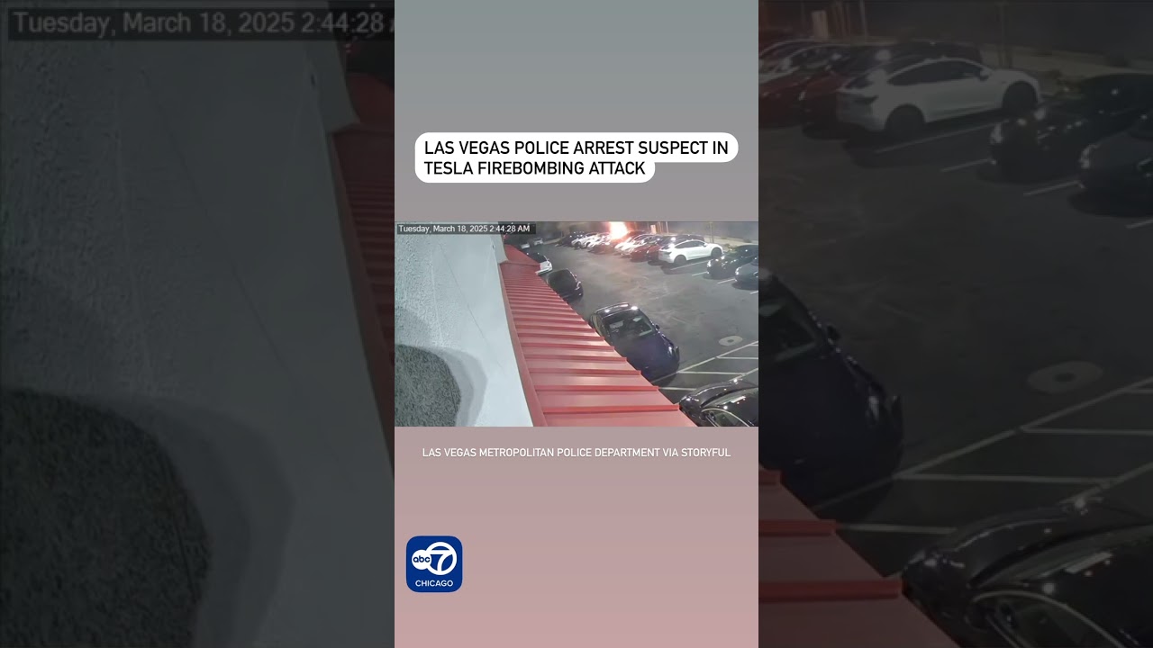 Las Vegas police arrest suspect in Tesla firebombing attack