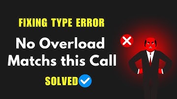 Fixing No Overload Matches This Call in Javascript Step by step Guide | Sayyid Saadi