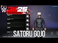 WWE 2K25 Satoru Gojo Character Creation – Jujutsu Kaisen CAW Showcase