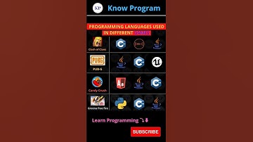 Programming Languages used in Different Games 🎮     | #shorts #programming #knowprogram