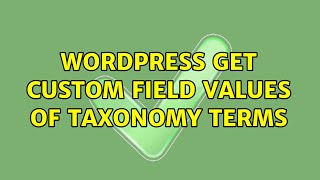 Wordpress: Get custom field values of taxonomy terms Profile