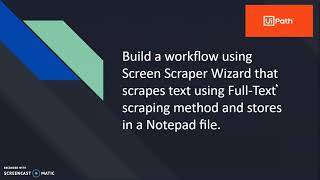 Tutorial on RPA using UiPath | Example - 14 | Full Text Scraping