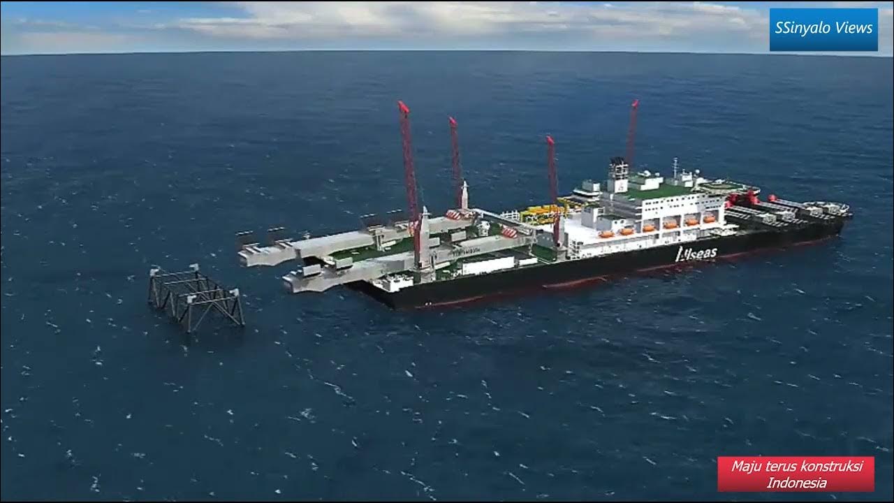 Pemasangan Jacket Platform di laut /Get to know sequence of Jacket