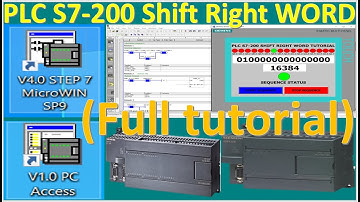 SIMATIC Step7 MicroWin V4.0 SP9 with PLC S7-200 Shift Right WORD (Full tutorial)