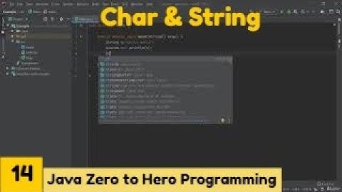 Char & String || Java 2021Complete Java MasterClassZero to Hero Programming || Udemy Course