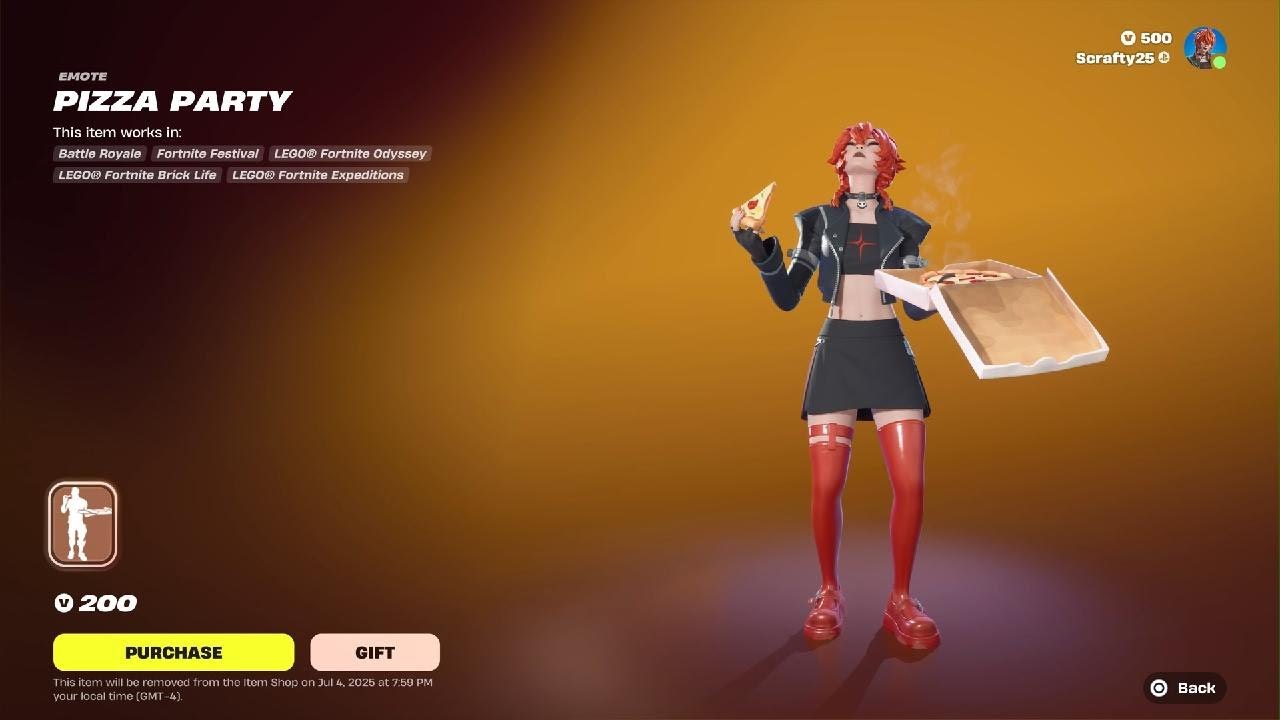 Fortnite pizza party emote🤩