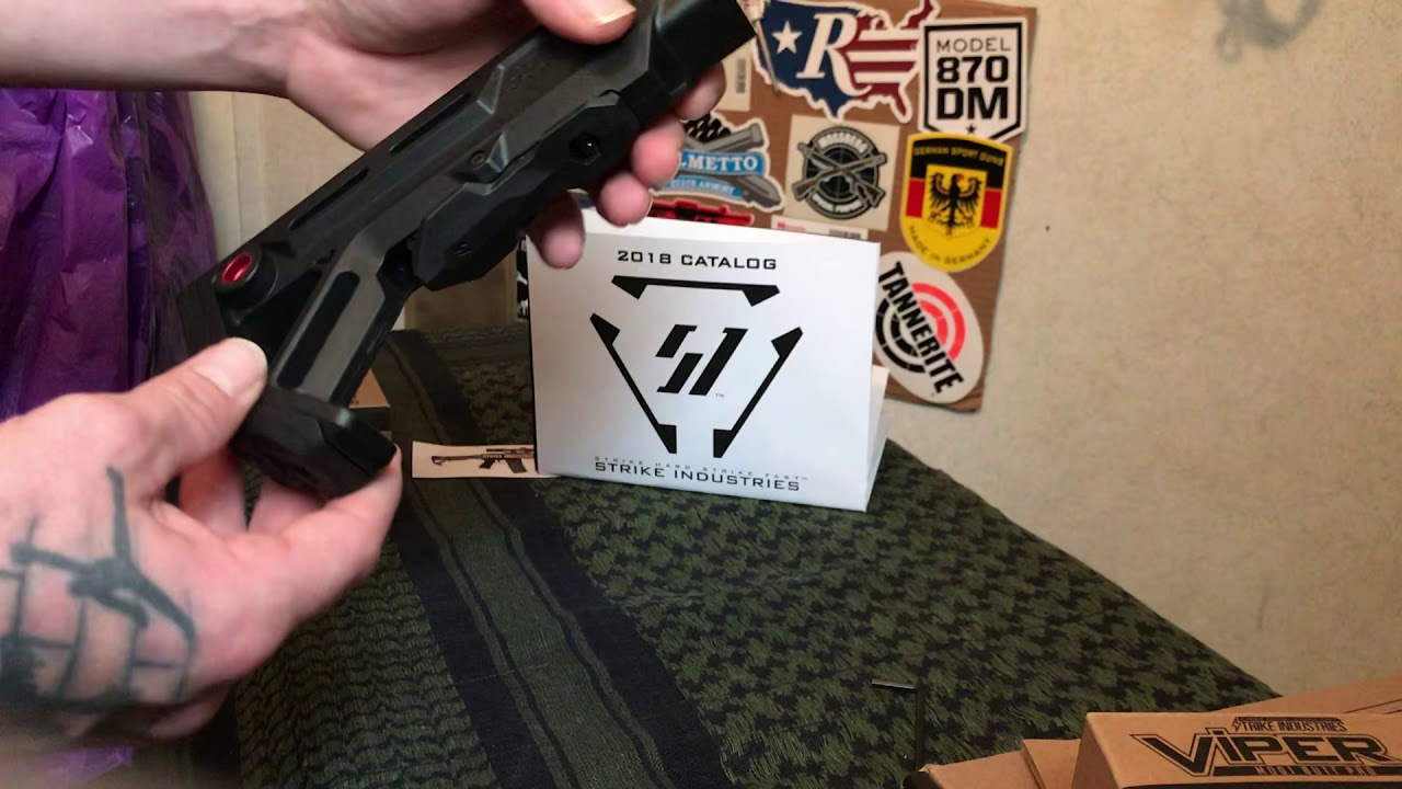 Strike industries viper mod1 stock and rubber pad install - YouTube