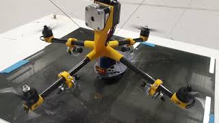 Drone stabilised suspended cable driven parallel robot 3D printer.