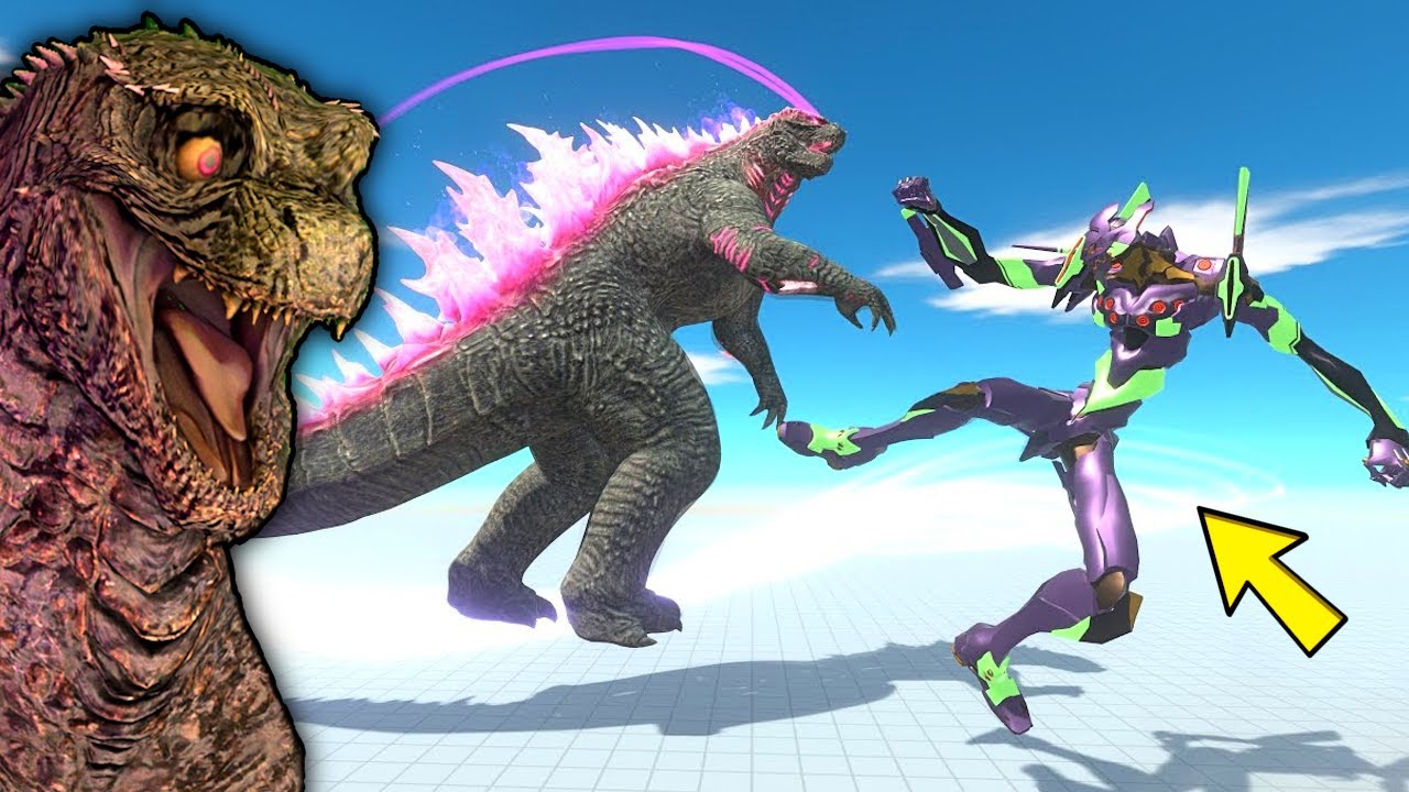 ЕВА НАКОНЕЦ-ТО В АРБС и сражается с Годзиллой