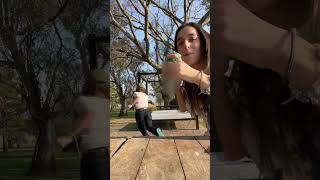 Girl Falls During Rock Paper Scissors Competition With Another