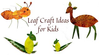 3 leaf craft for kids | leaf craft - leaves craft | Leaf Art | leaf crafts using leaves