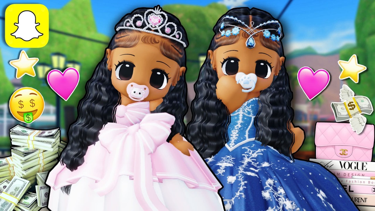 We Went UNDERCOVER as SPOILED TWIN BABIES | Roblox Life Together Rp Snapchat