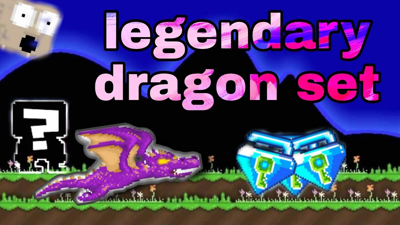 Growtopia Legendary dragon set Challenge!! (omg) YouTube