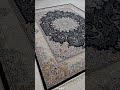 فرش 700 شانه طرح مهناز سرمه ای کلکسیون آرزو کد 7024021