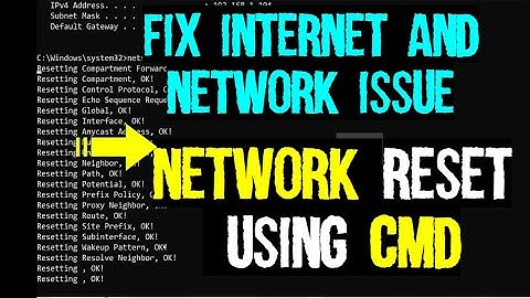 Network reset using Command Prompt?|#resetnetworksettings #resetwindows10 #reset #network #internet