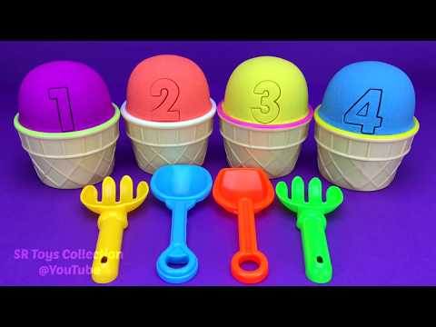 4 Color Kinetic Sand in Ice Cream Cups | Surprise Toys Coles Little Shop Yowie Surprise Eggs