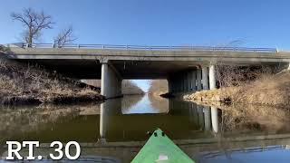 Kayaking Hennepin feeder canal: Industrial rd to bridge 45 rt. 40 rockfalls