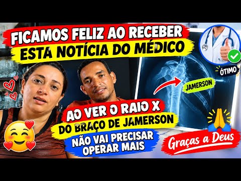 Explicando essa melhor notícia para vocês estou feliz que o médico falou ao meu raio x de Jamerson