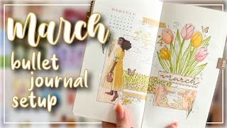 MARCH 2024 PLAN WITH ME | Spring Flora Bullet Journal Theme