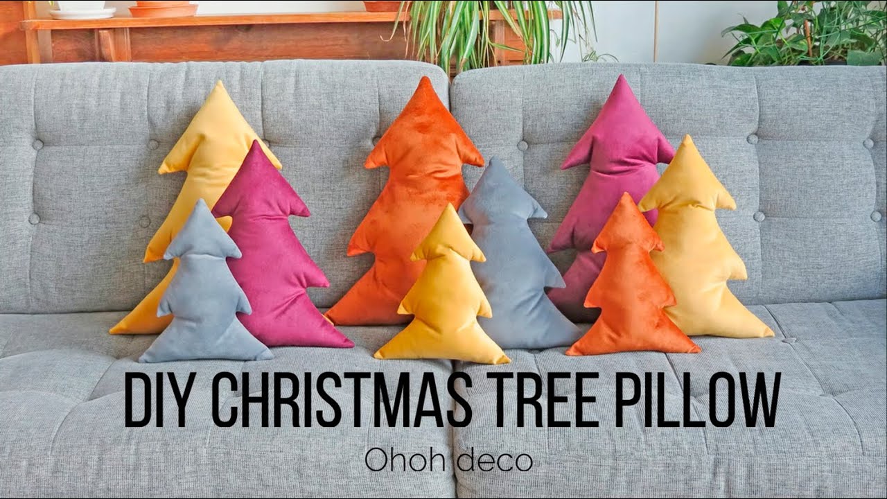 Fancy Christmas Trees DIY Decorative Pillow Stencil Kit - DIY