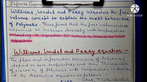 WLF equation in polymer