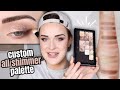 Creating a custom all shimmer eyeshadow palette  eyeshadow tutorial